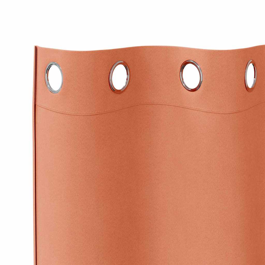 Užuolaidos su žiedais, blokuojančios šviesą 2 pcs Terakotos