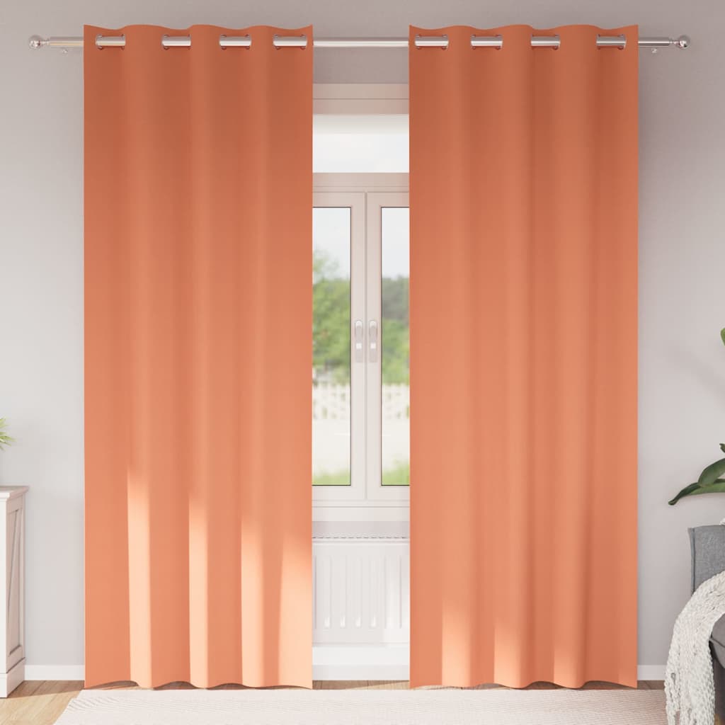 Užuolaidos su žiedais, blokuojančios šviesą 2 pcs Terakotos
