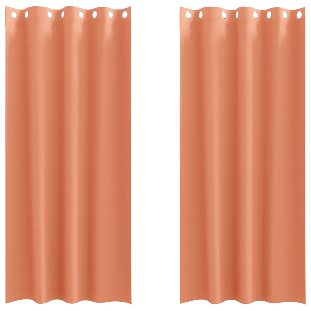 Užuolaidos su žiedais, blokuojančios šviesą 2 pcs Terakotos