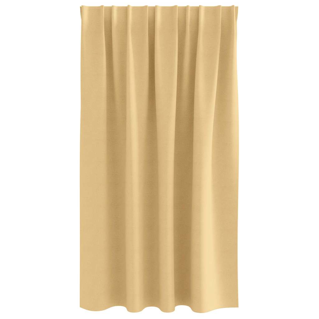 Ring-top, light-blocking curtains 2 pcs Sand