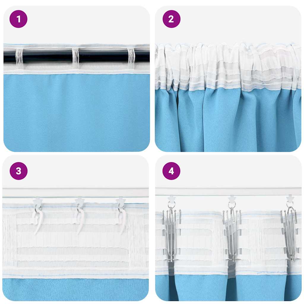 Užuolaidos su žiedais, blokuojančios šviesą 2 pcs