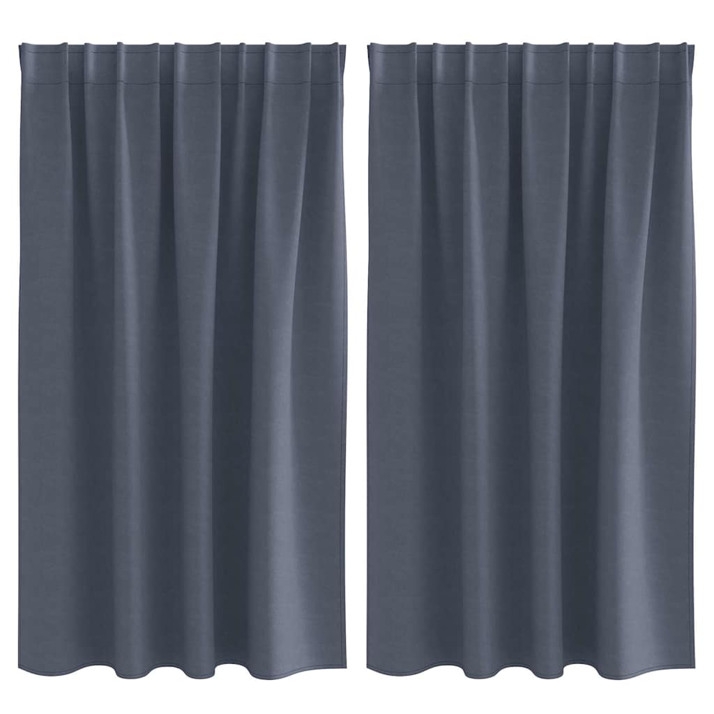 Užuolaidos su žiedais, blokuojančios šviesą 2 pcs Antracitas