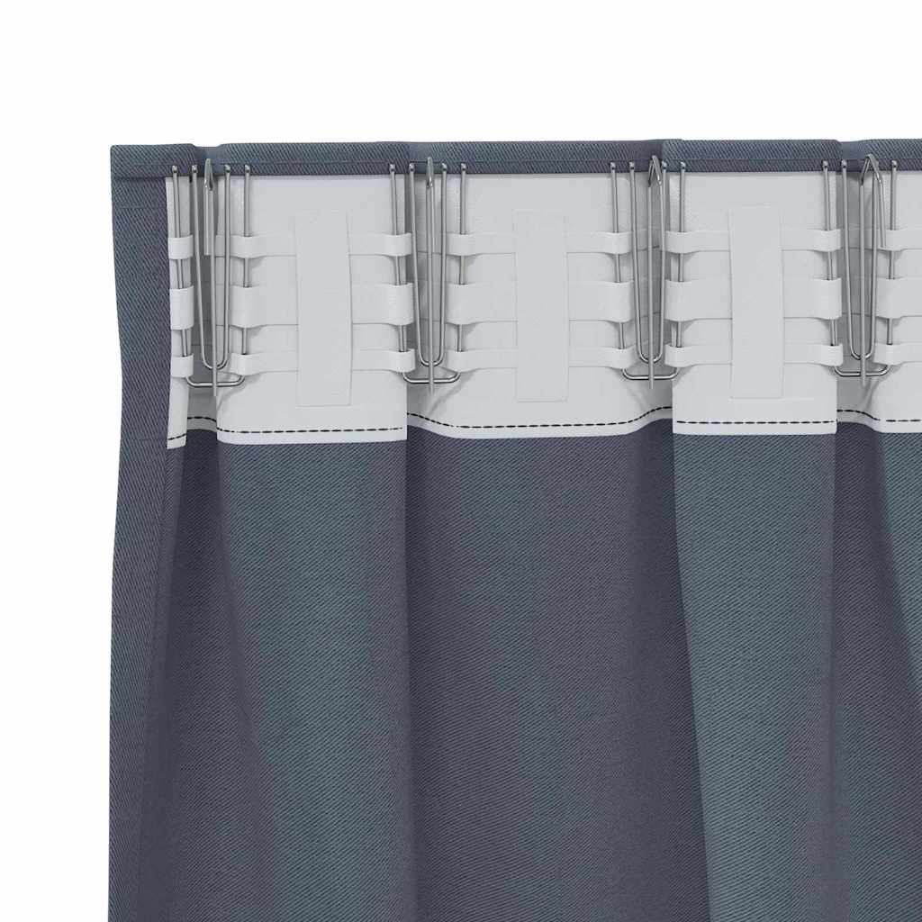Užuolaidos su žiedais, blokuojančios šviesą 2 pcs Antracitas