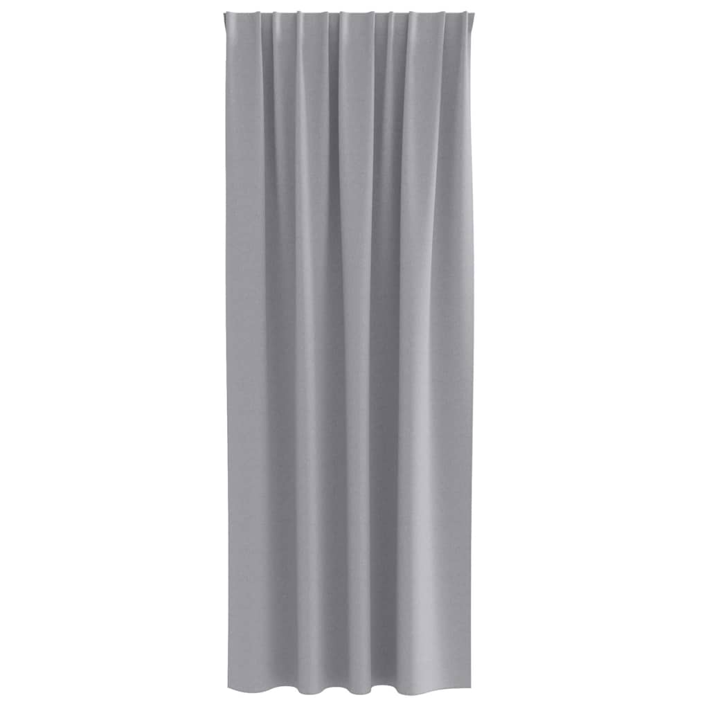 Užuolaidos 2 pcs Šviesiai pilka 245 x 140 cm Poliesteris