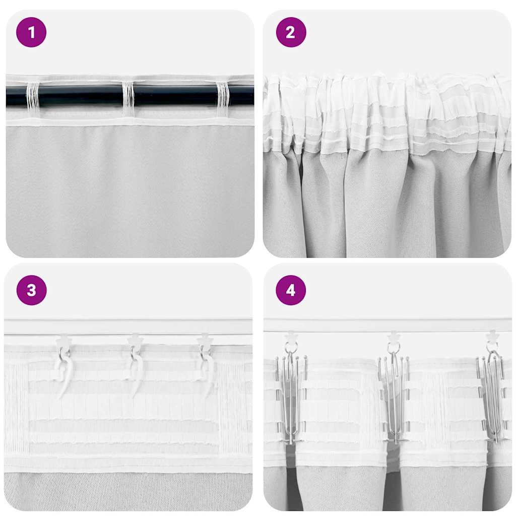 Užuolaidos su žiedais, blokuojančios šviesą 2 pcs