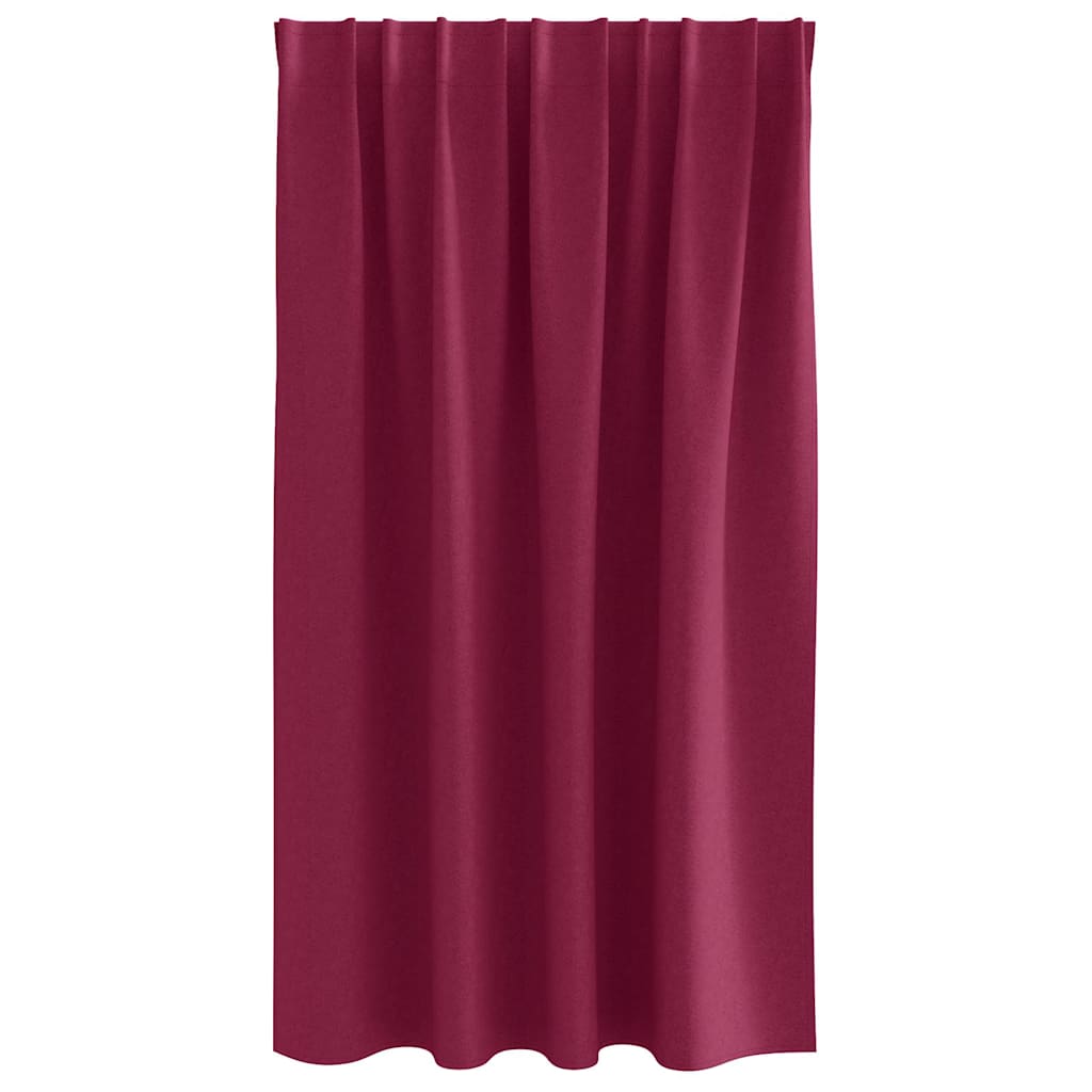 Užuolaidos su žiedais, blokuojančios šviesą 2 pcs Vyno raudona