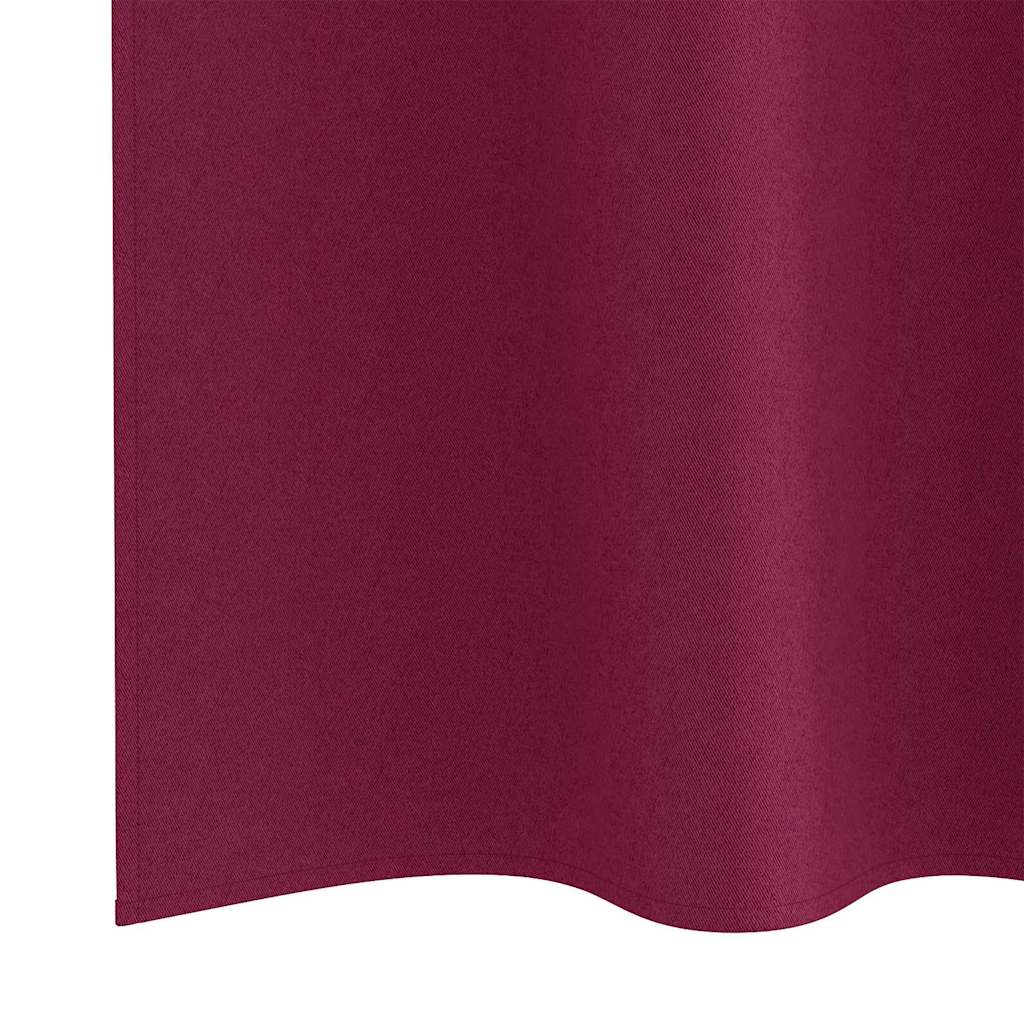 Užuolaidos 2 pcs Vyno raudona 260 x 140 cm Poliesteris