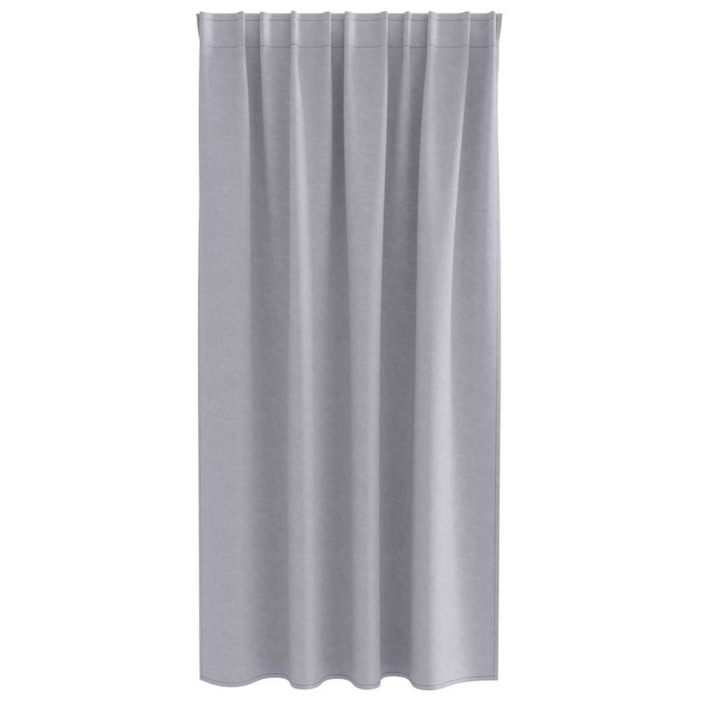 Curtains with rings, blackout 2 pcs Metal grey