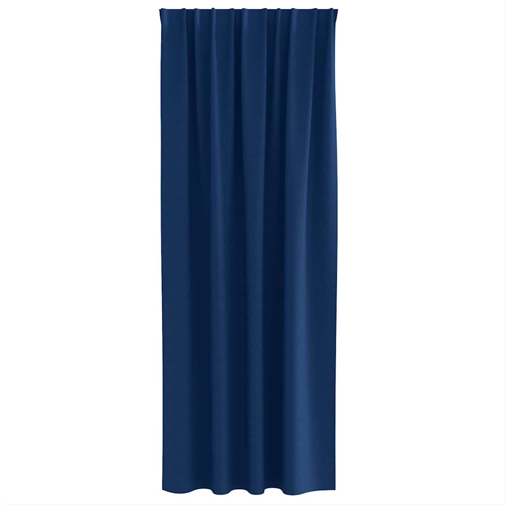 Užuolaidos 2 pcs Tamsi mėlyna 245 x 140 cm Poliesteris