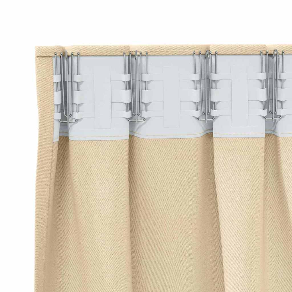 Eyelet Curtains Blackout 2 pcs Cream