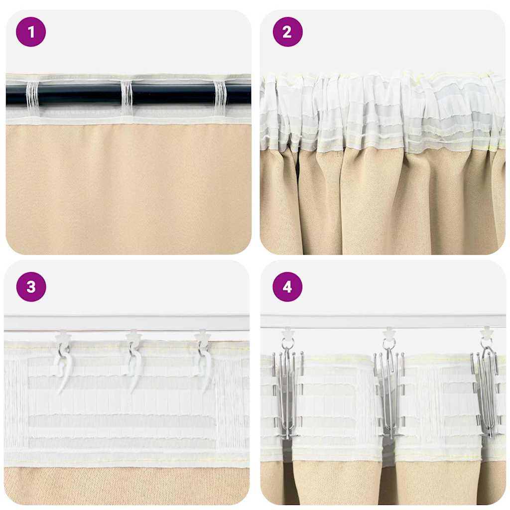 Eyelet Curtains Blackout 2 pcs Cream