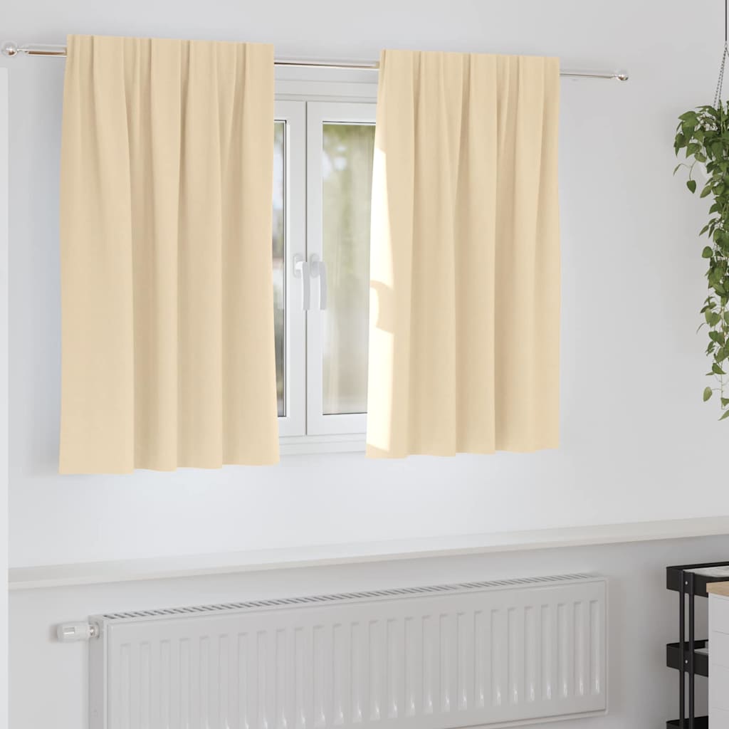 Eyelet Curtains Blackout 2 pcs Cream