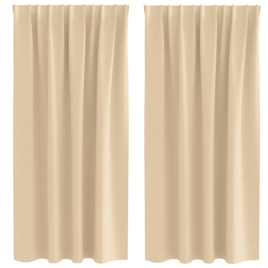 Užuolaidos su užuolaidomis 2 pcs Kreminė Poliesteris