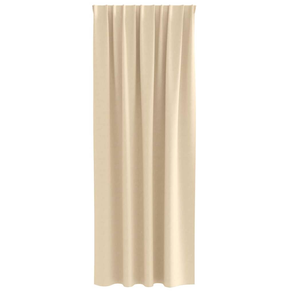 Užuolaidos 2 pcs Kreminė 260 x 140 cm Poliesteris