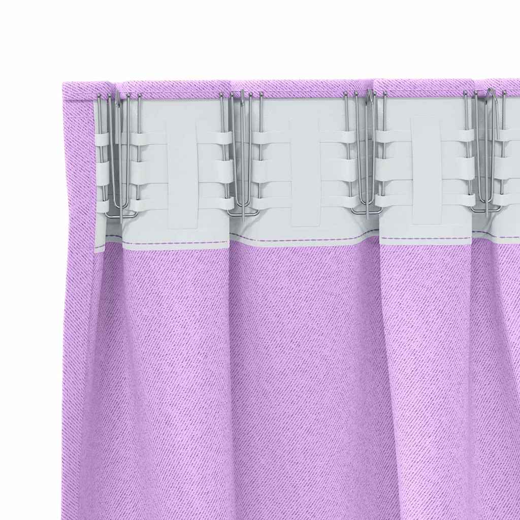 Užuolaidos su žiedais, blokuojančios šviesą 2 pcs Violetinė