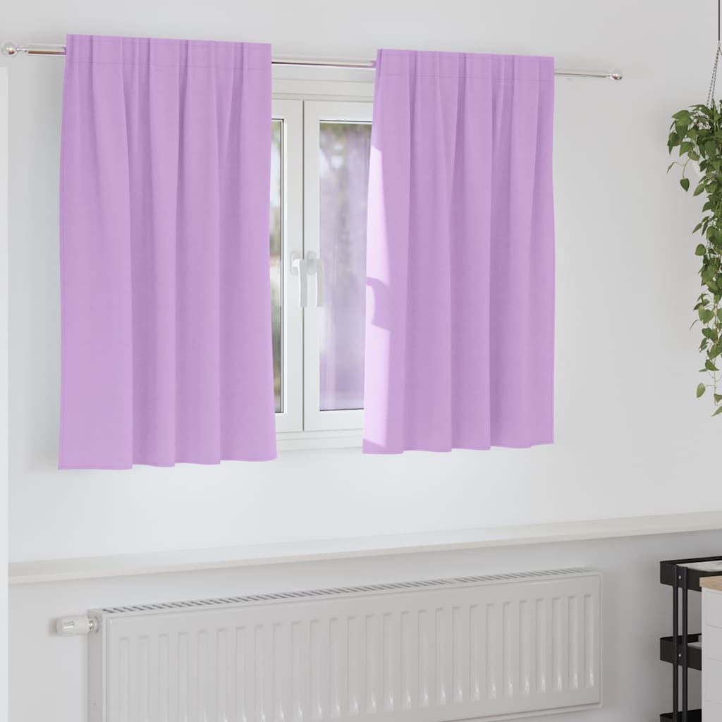 Užuolaidos su žiedais, blokuojančios šviesą 2 pcs Violetinė