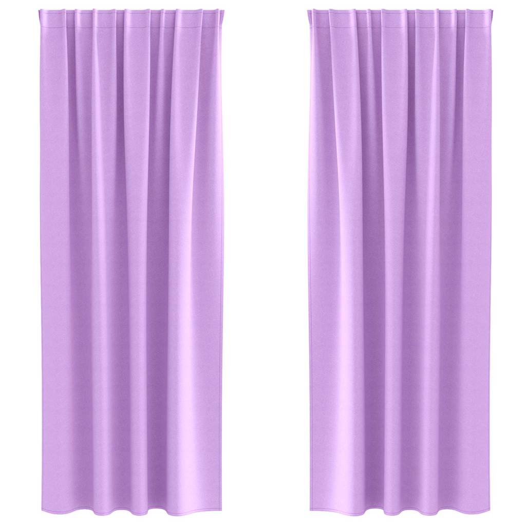Užuolaidos 2 pcs Violetinė 225 x 140 cm Poliesteris