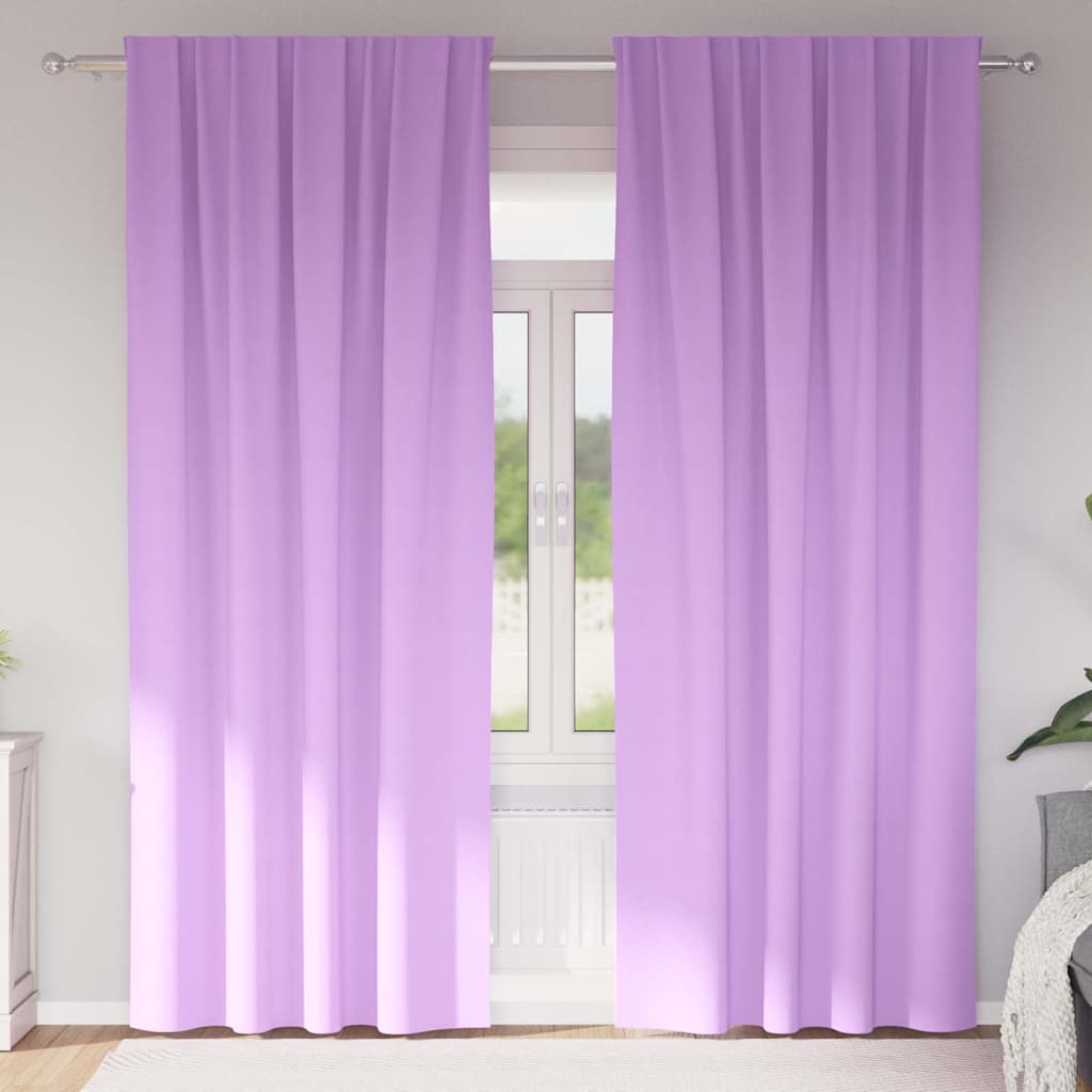 Užuolaidos 2 pcs Violetinė 245 x 140 cm Poliesteris