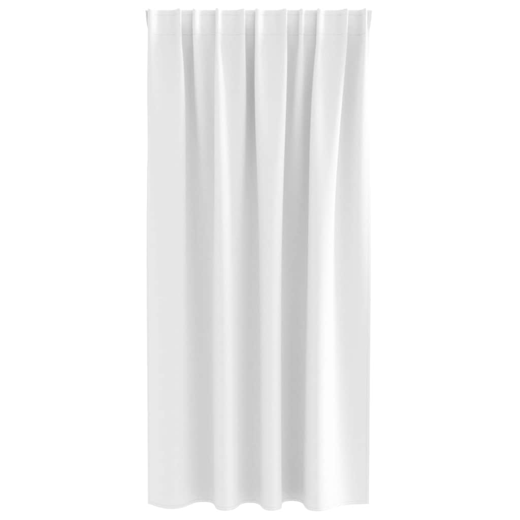 Užuolaidos su užuolaidomis 2 pcs Šviesiai balta Poliesteris