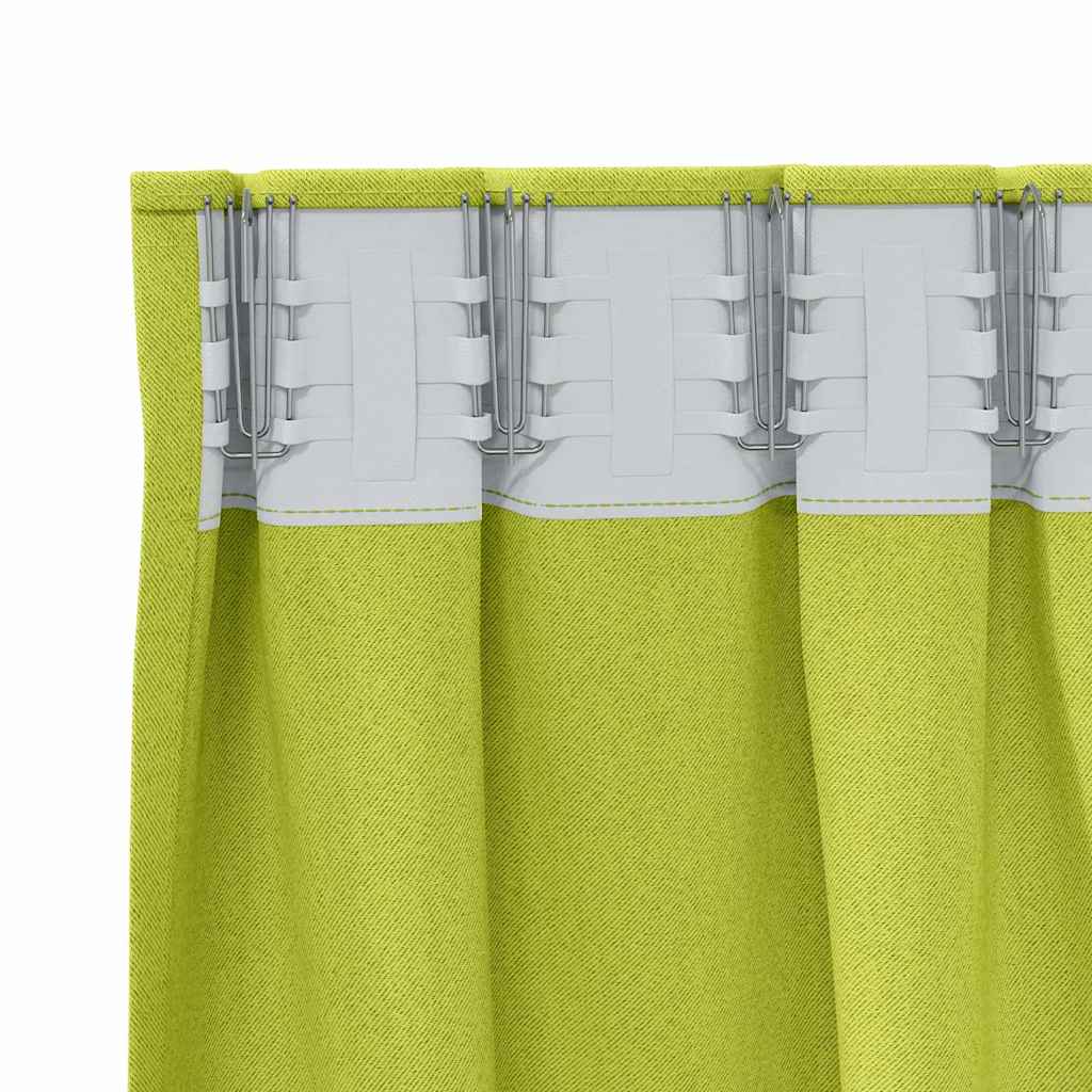Užuolaidos su žiedais, blokuojančios šviesą 2 pcs Žalia