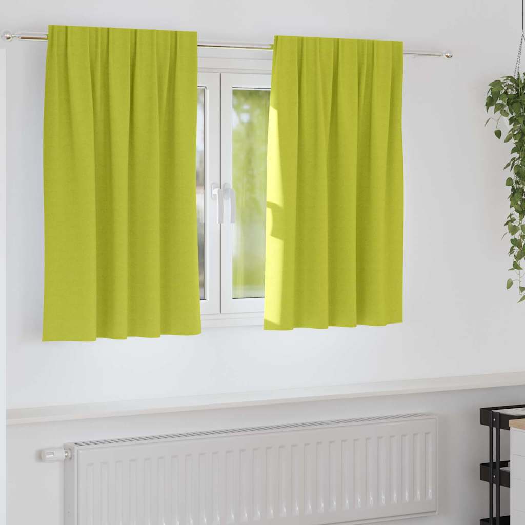 Užuolaidos su žiedais, blokuojančios šviesą 2 pcs Žalia