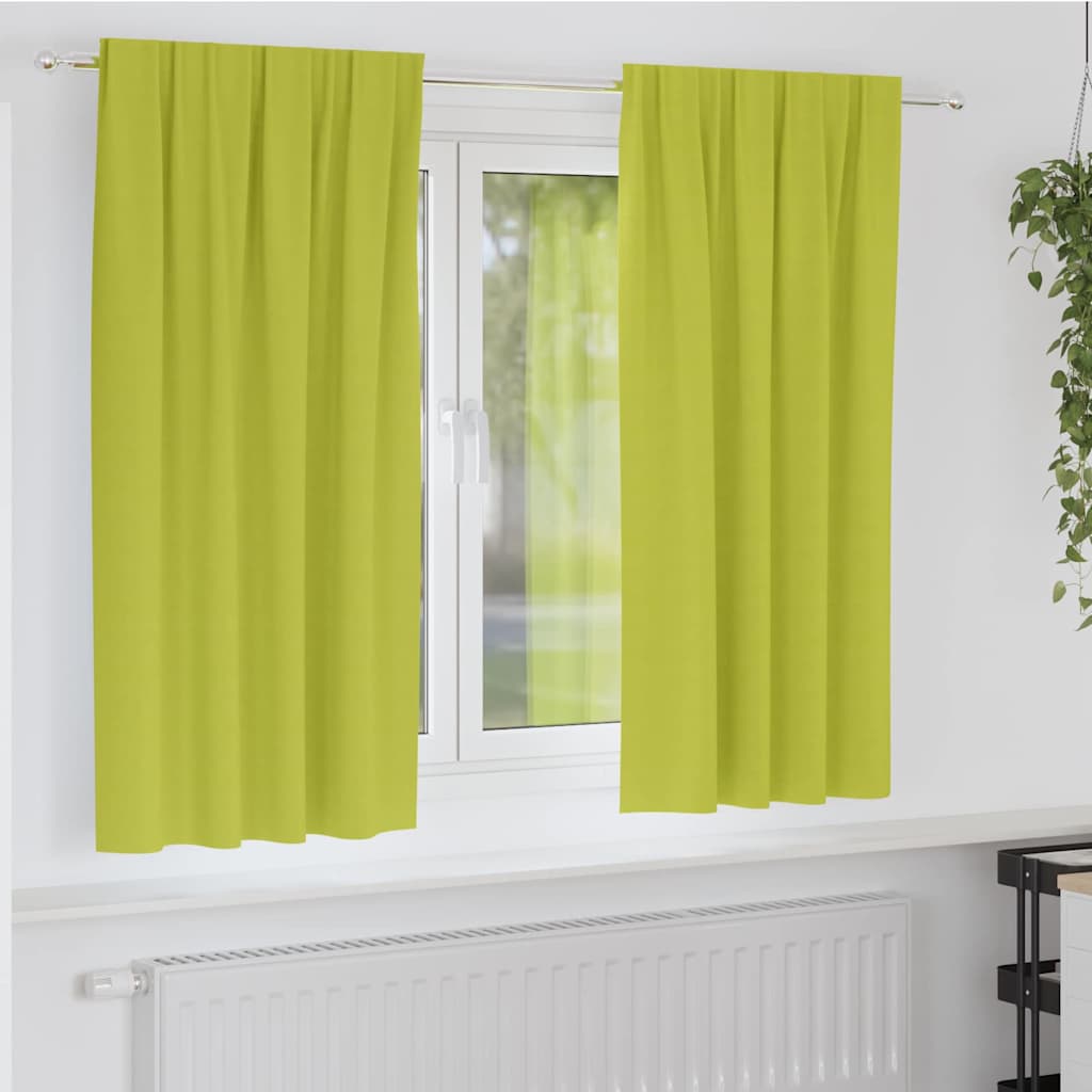 Užuolaidos su žiedais, blokuojančios šviesą 2 pcs Žalia