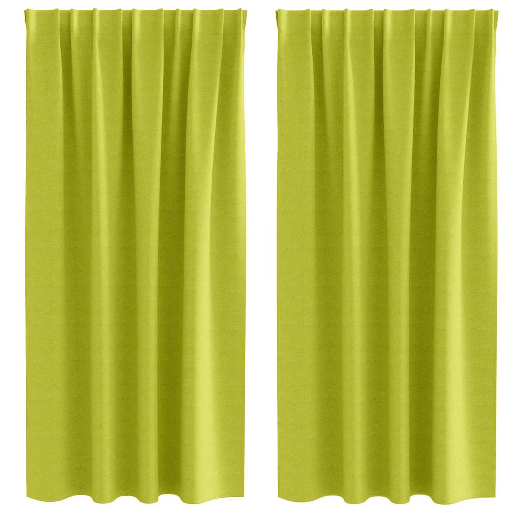 Užuolaidos su žiedais, blokuojančios šviesą 2 pcs Žalia