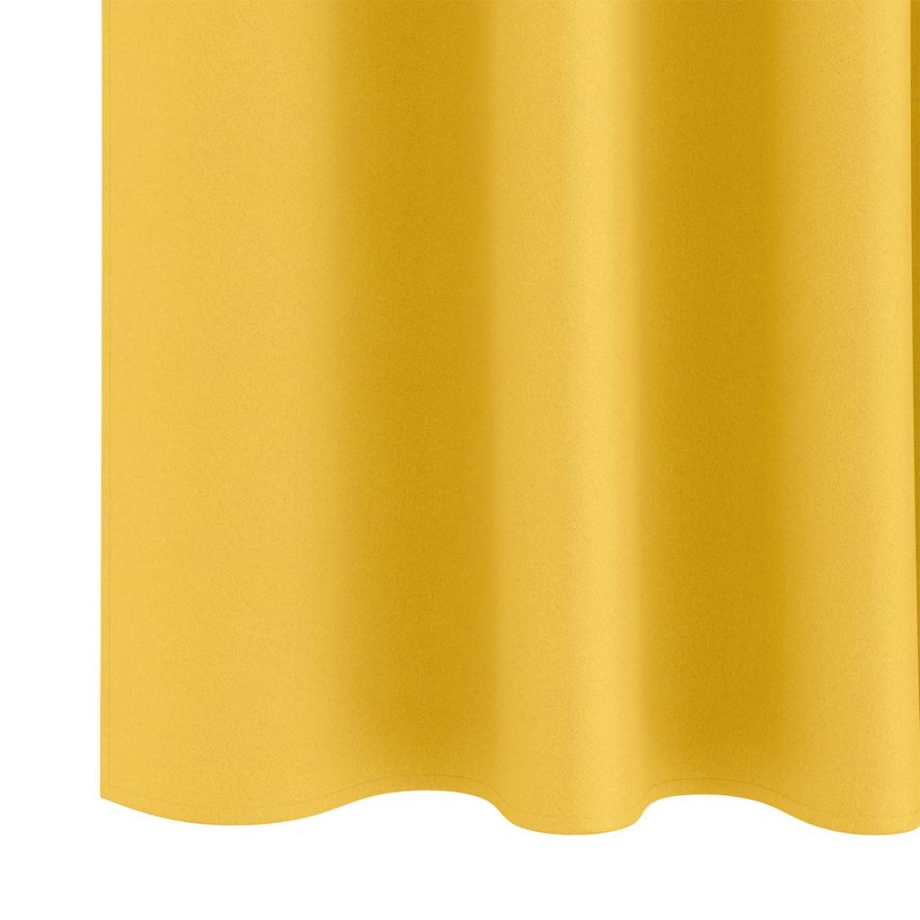 Užuolaidos 2 pcs mustard yellow 245 x 140 cm Poliesteris