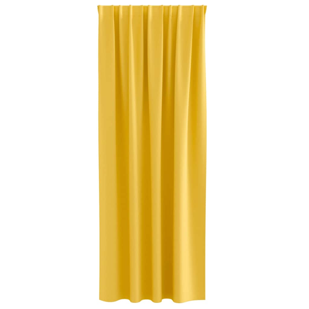 Užuolaidos 2 pcs mustard yellow 245 x 140 cm Poliesteris