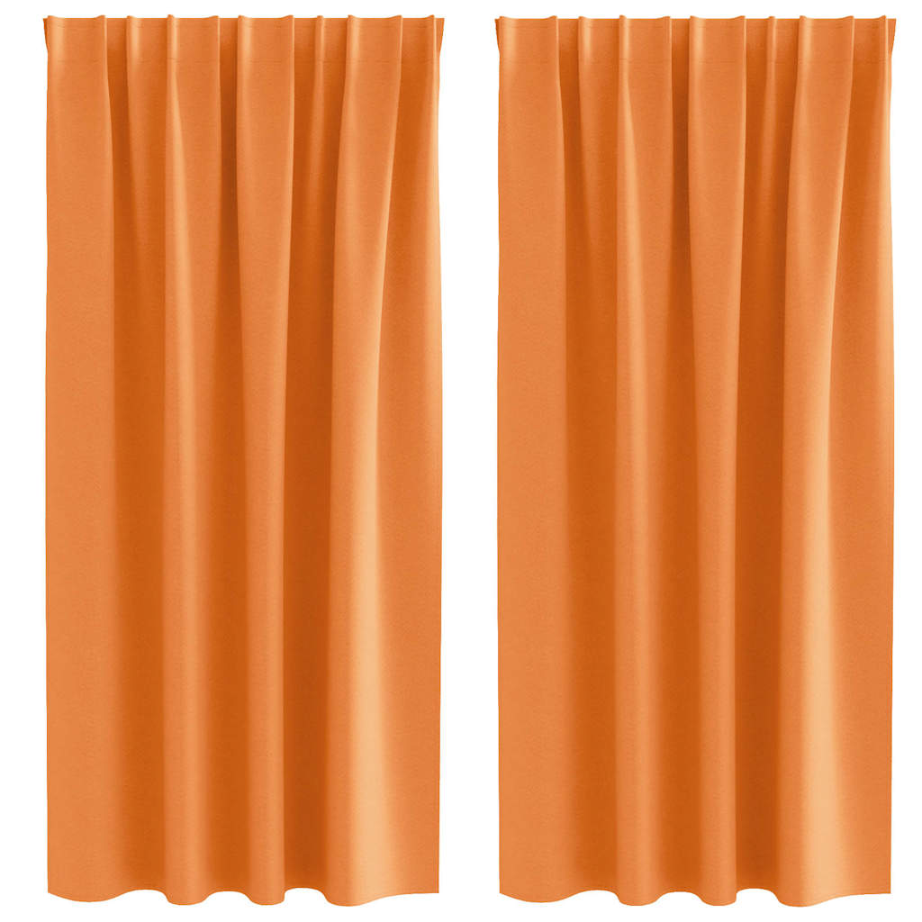 Užuolaidos su užuolaidomis 2 pcs Oranžinė Poliesteris