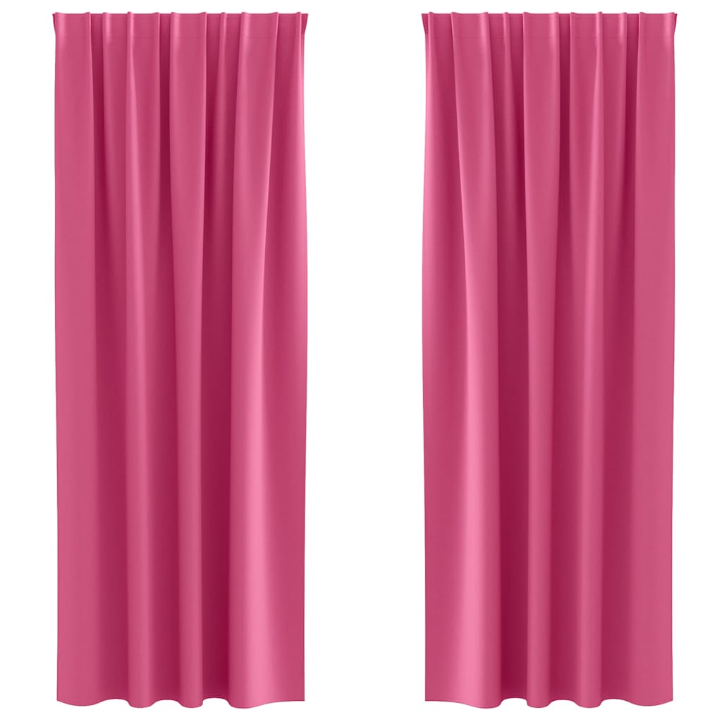 Light Blocking Curtains with Rings 2 pcs