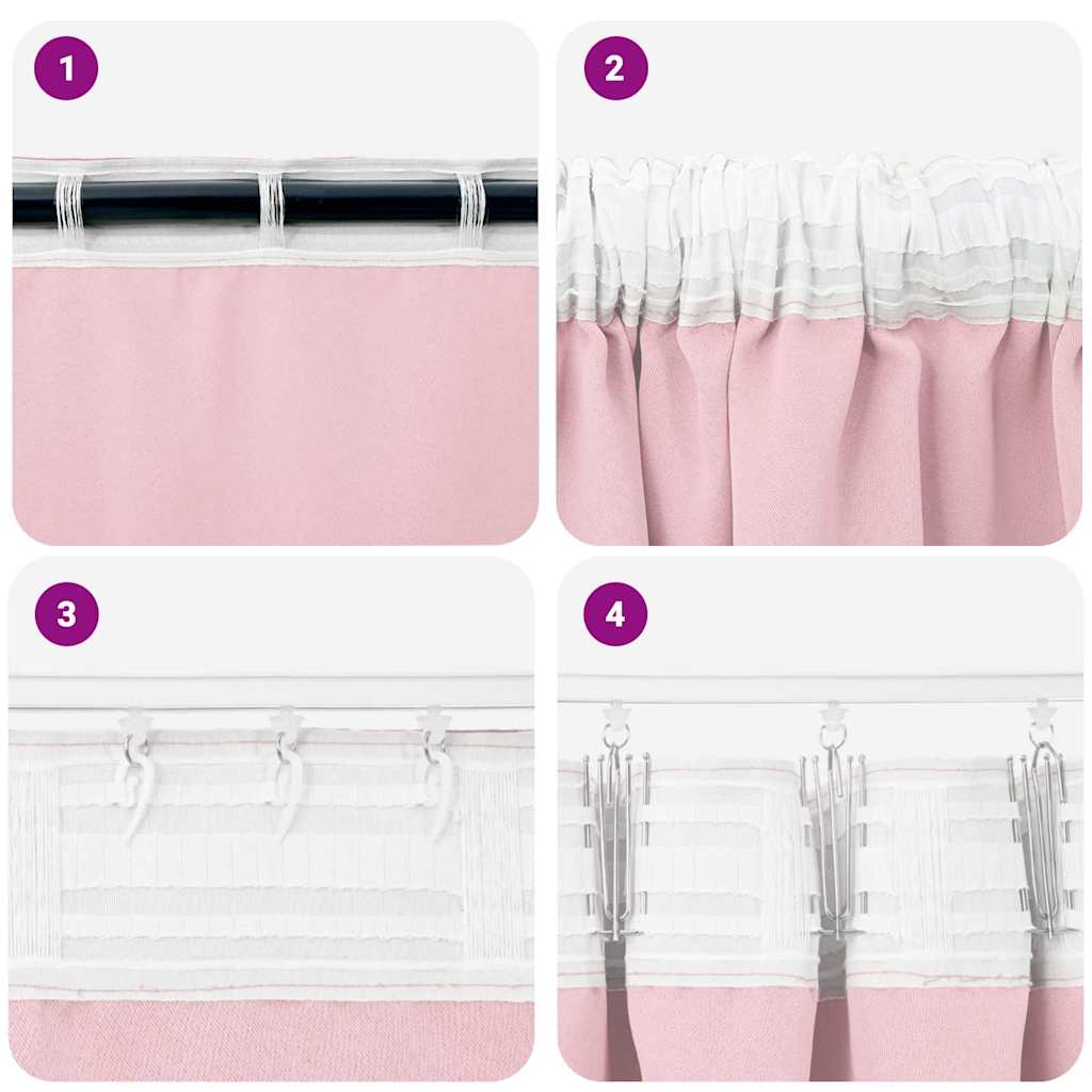 Užuolaidos su žiedais, blokuojančios šviesą 2 pcs