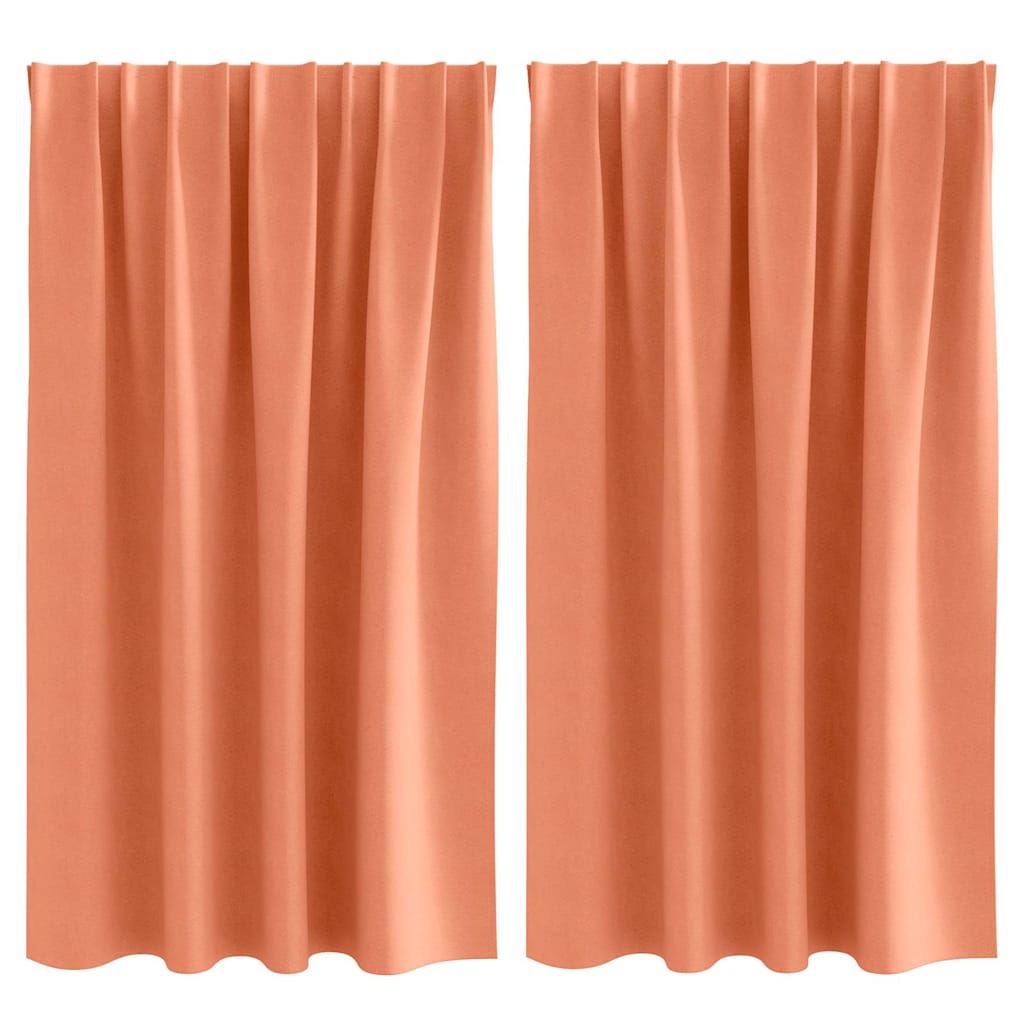 Užuolaidos 2 pcs Terakotos 140 x 140 cm Poliesteris