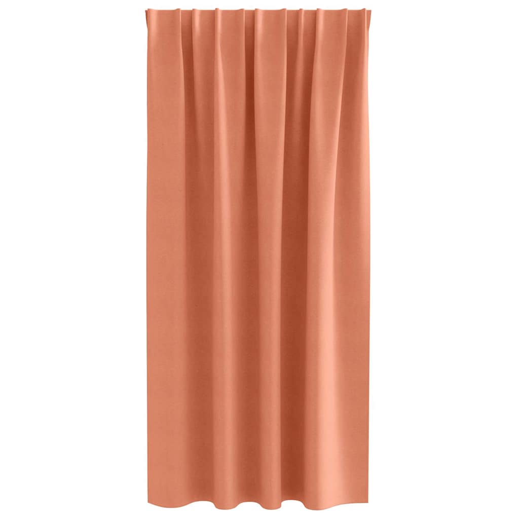 Užuolaidos su užuolaidomis 2 pcs Terakotos Poliesteris