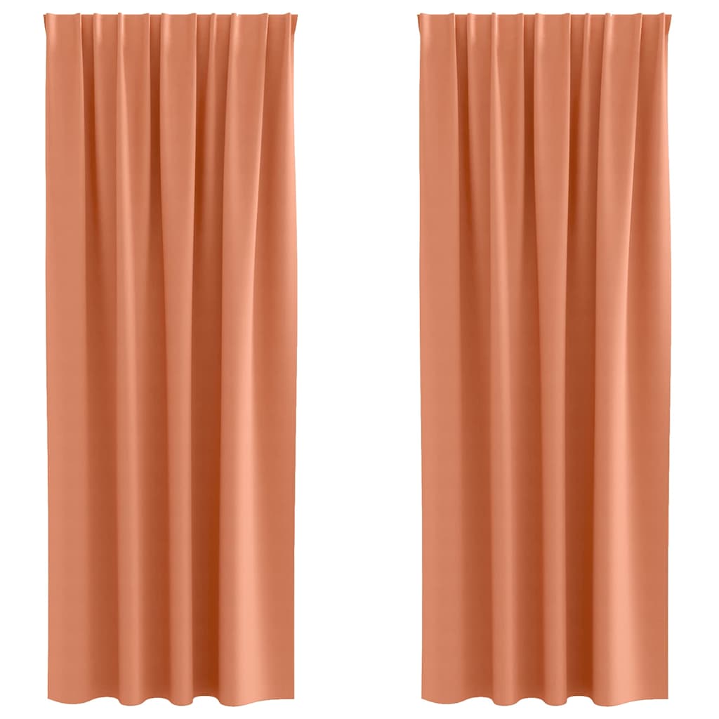 Užuolaidos 2 pcs Terakotos 225 x 140 cm Poliesteris