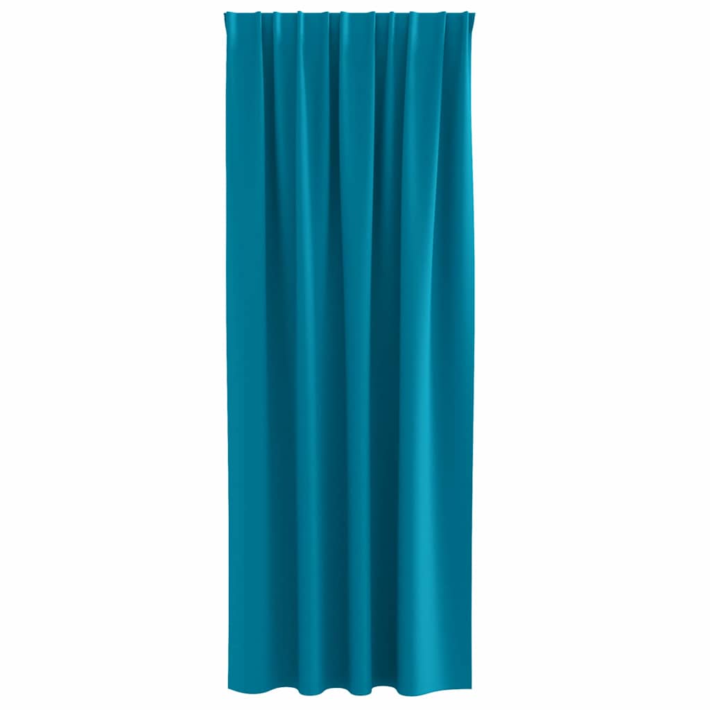 Curtains with rings, blocking light 2 pcs Turquoise