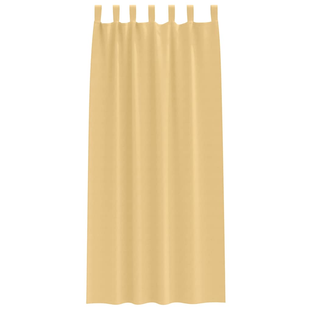 Užuolaidos su žiedais, blokuojančios šviesą 2 pcs Smėlio
