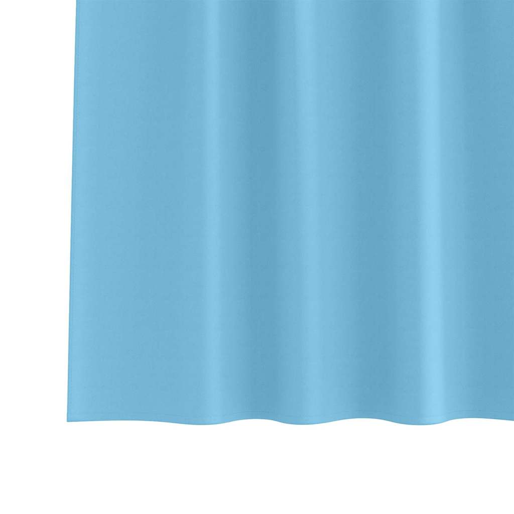 Curtains with Tiebacks 2 pcs Light blue Polyester