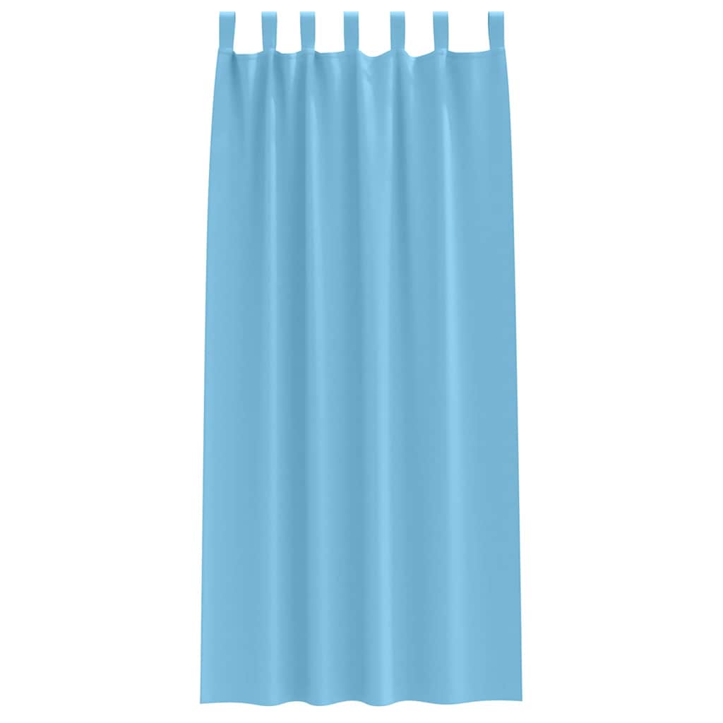 Užuolaidos 2 pcs Šviesiai mėlyna 260 x 140 cm Poliesteris