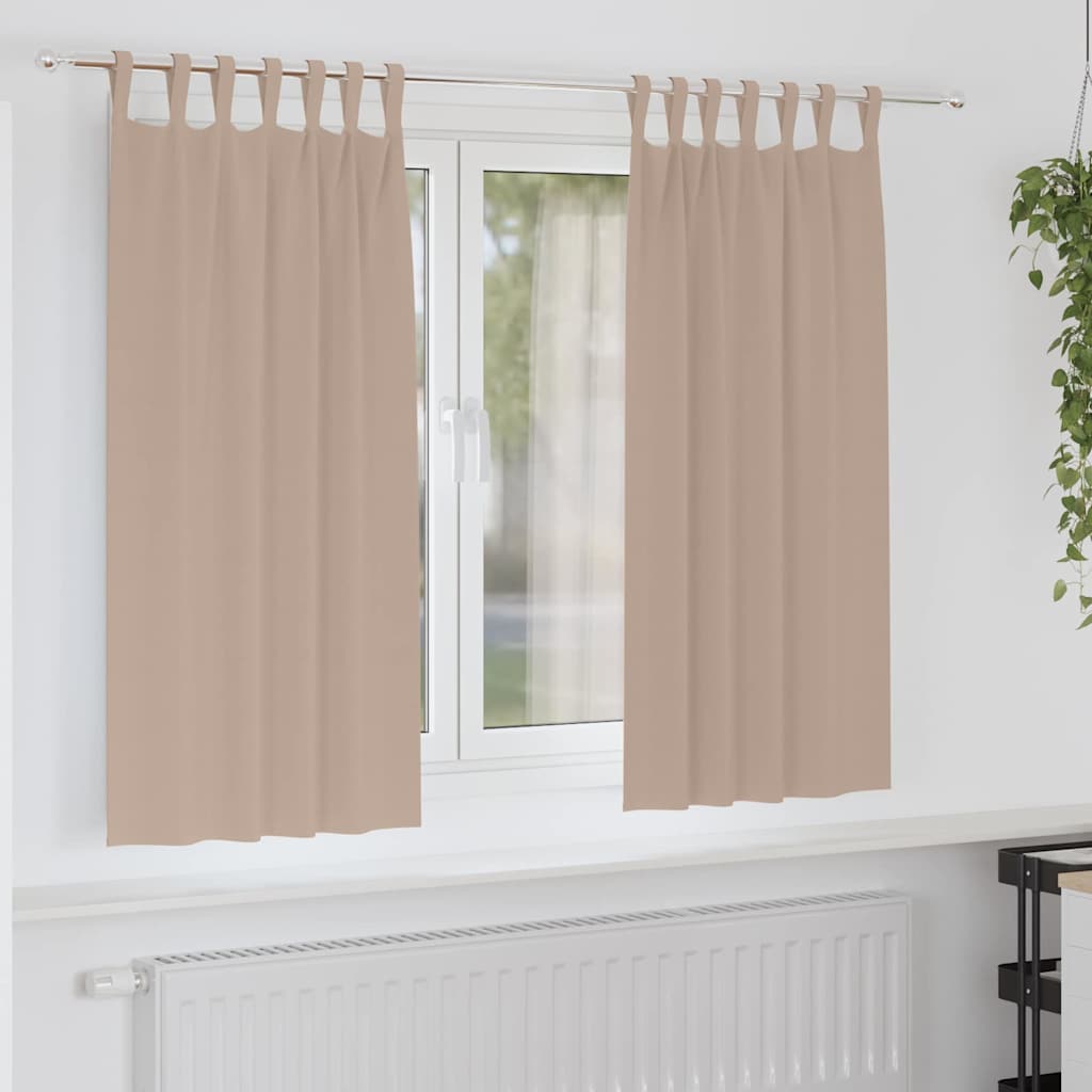 Užuolaidos su žiedais, blokuojančios šviesą 2 pcs Taupe