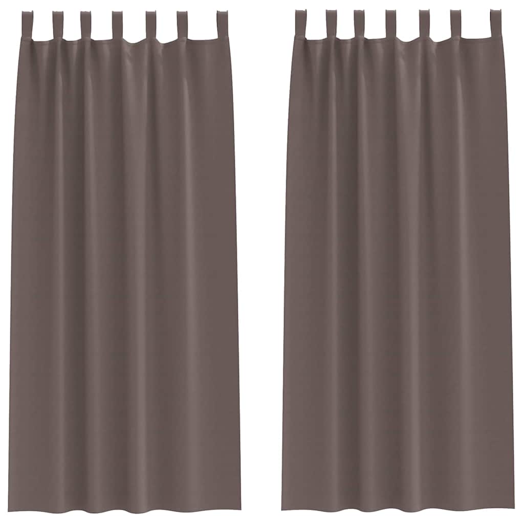 Užuolaidos su žiedais, blokuojančios šviesą 2 pcs Tamsiai rudas