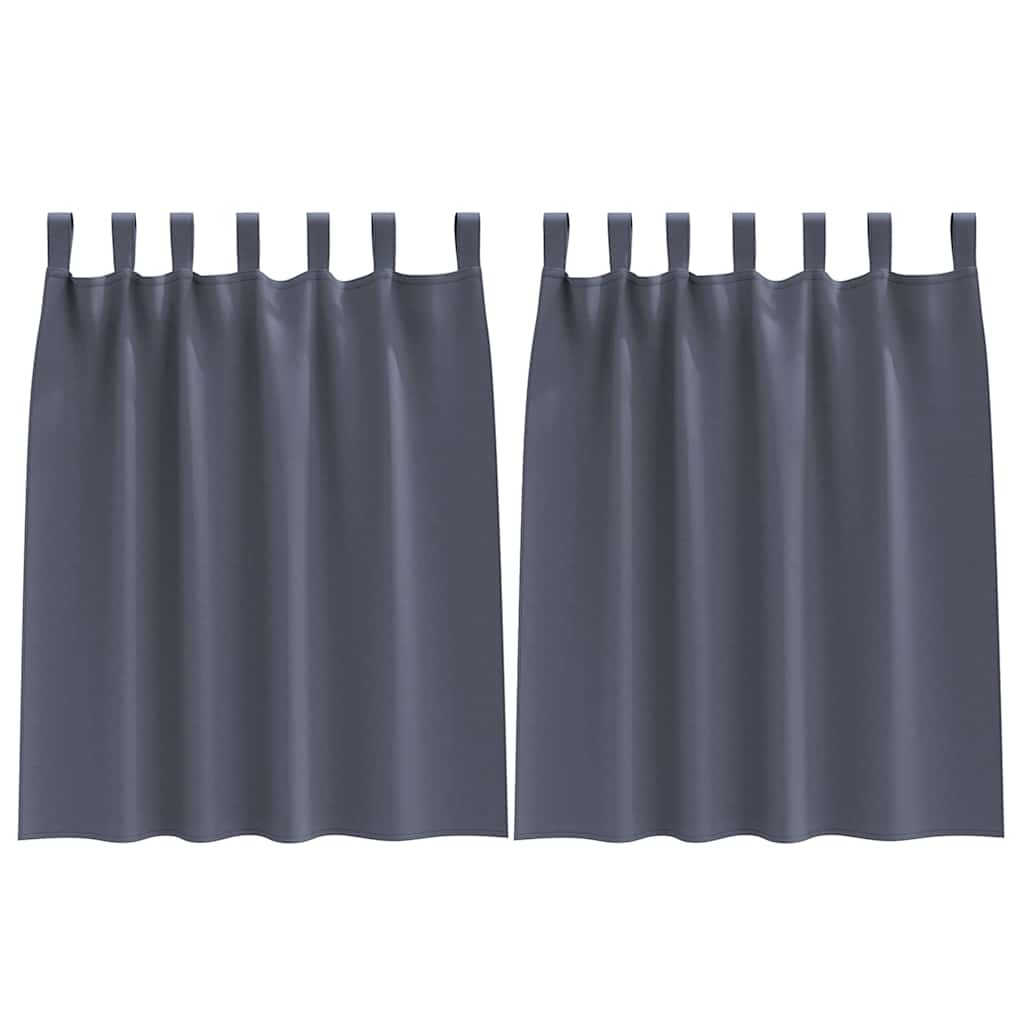 Užuolaidos su žiedais, blokuojančios šviesą 2 pcs Antracitas