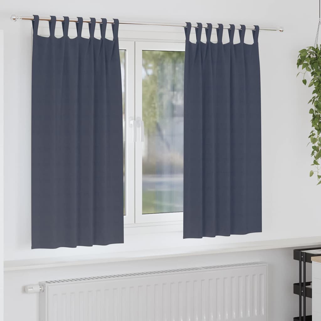 Užuolaidos su žiedais, blokuojančios šviesą 2 pcs Antracitas