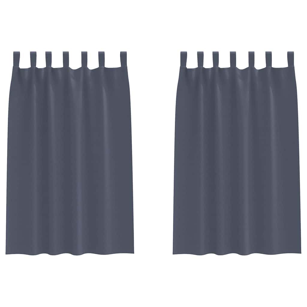 Užuolaidos su žiedais, blokuojančios šviesą 2 pcs Antracitas