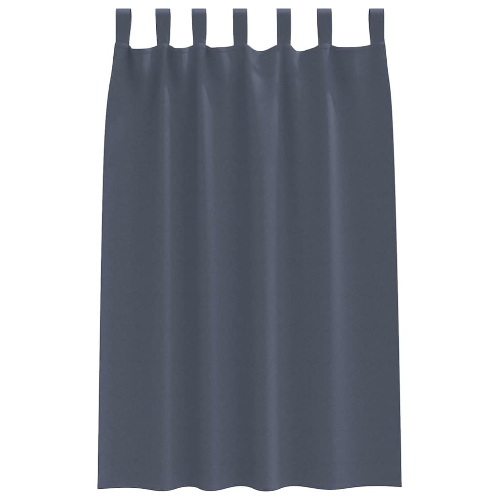 Užuolaidos su žiedais, blokuojančios šviesą 2 pcs Antracitas