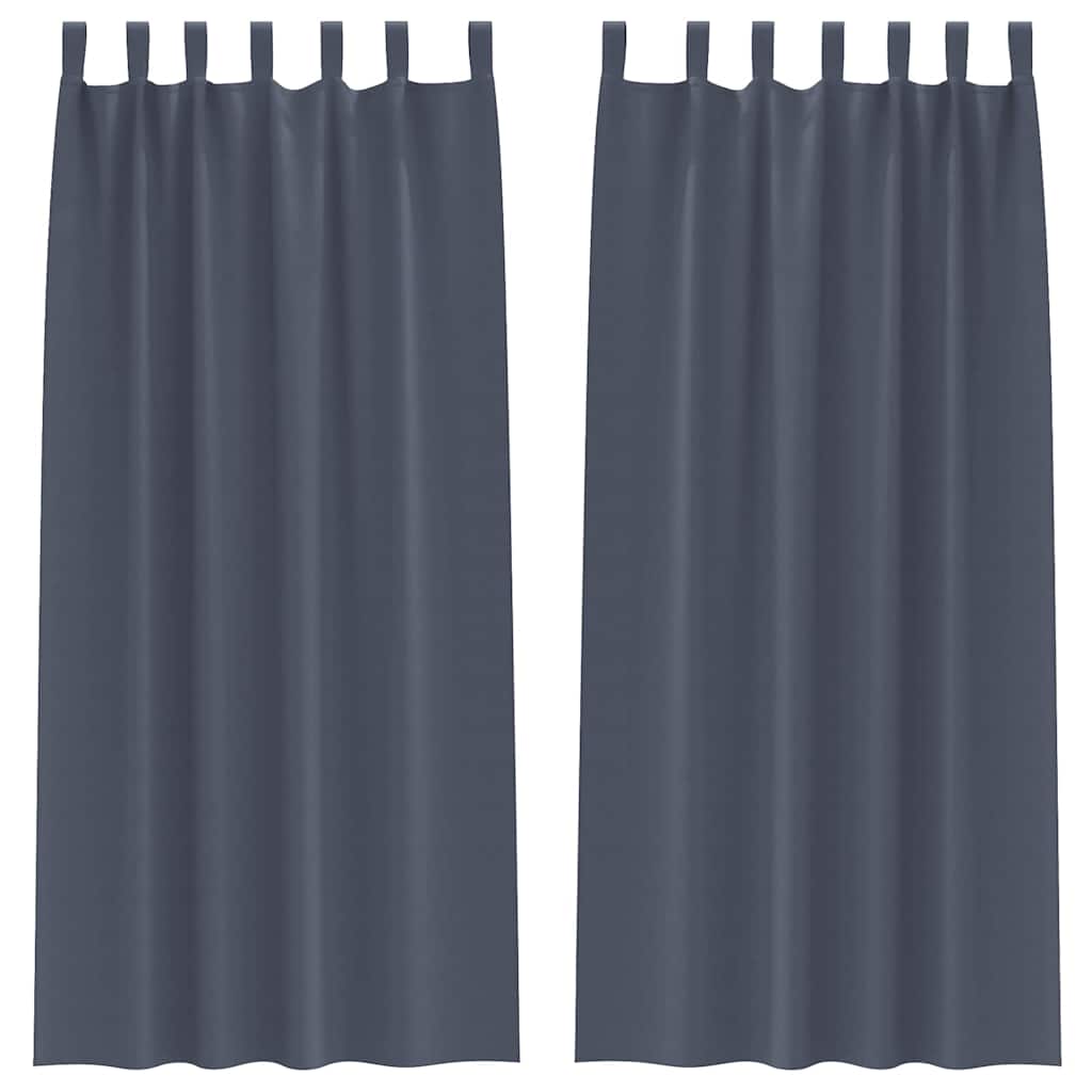 Užuolaidos su žiedais, blokuojančios šviesą 2 pcs Antracitas