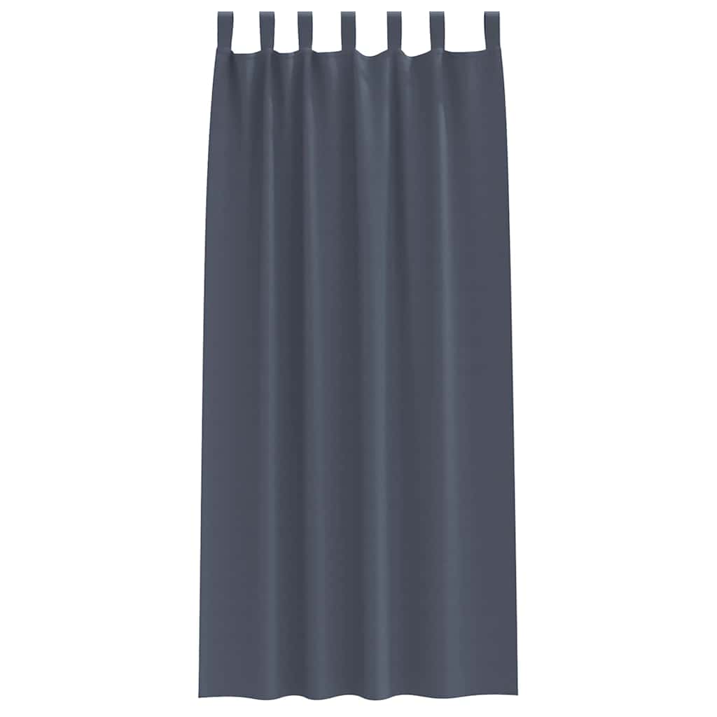Užuolaidos su žiedais, blokuojančios šviesą 2 pcs Antracitas