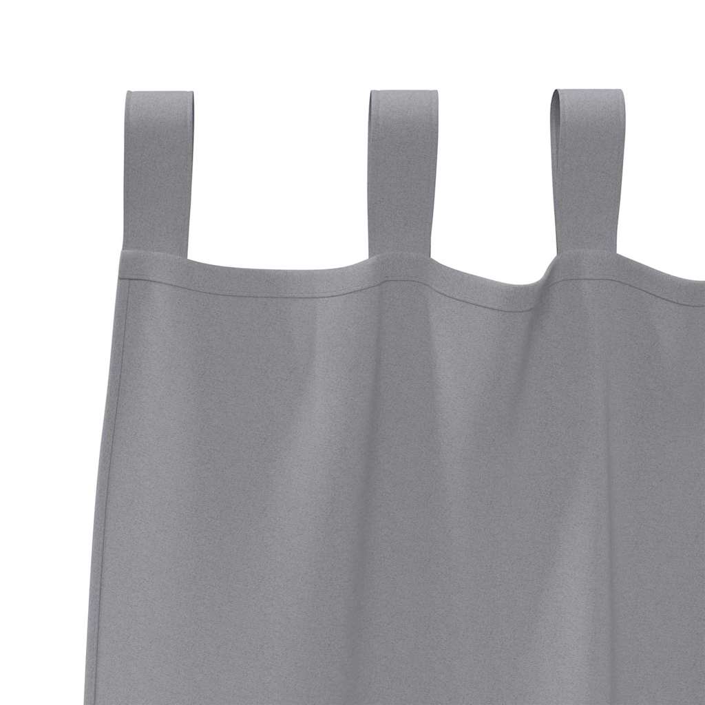 Užtemdymo užuolaidos 2 pcs Šviesiai pilka 175 x 140 cm