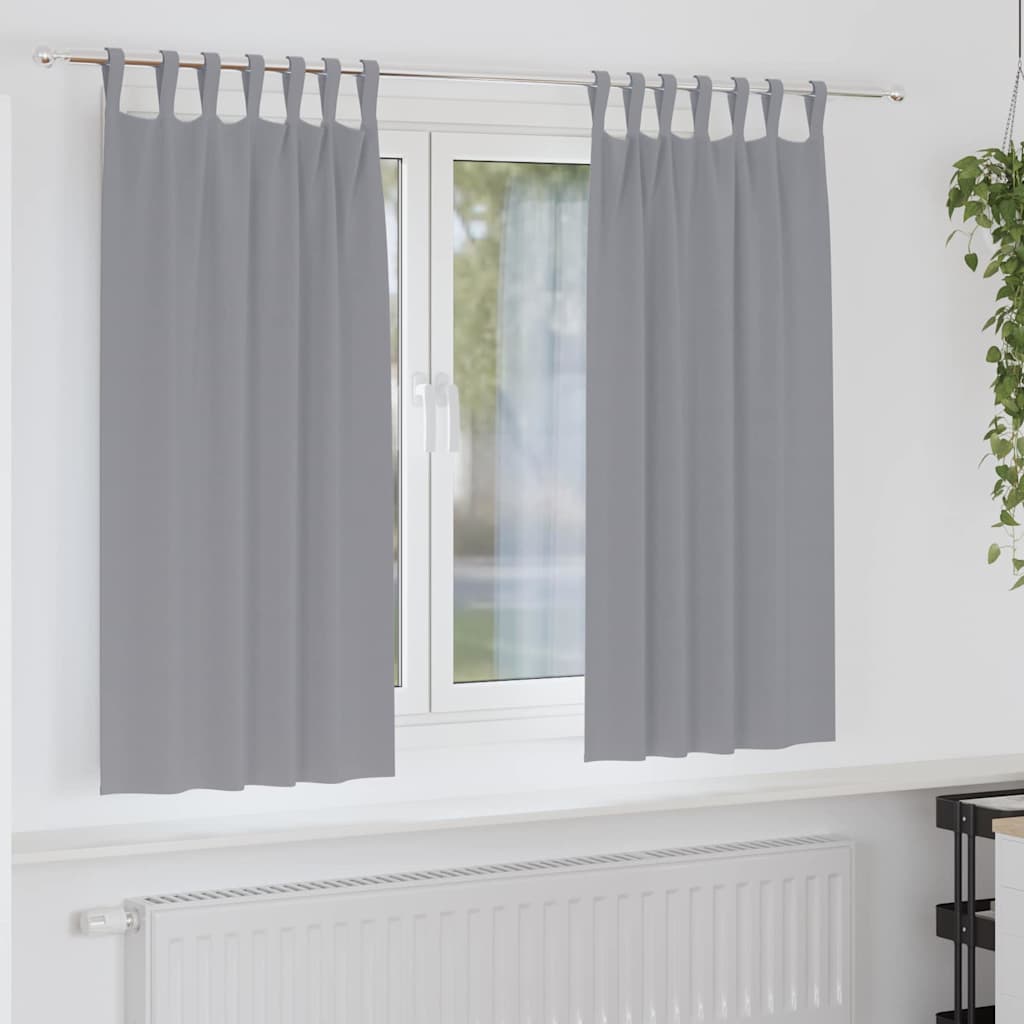 Užtemdymo užuolaidos 2 pcs Šviesiai pilka 175 x 140 cm