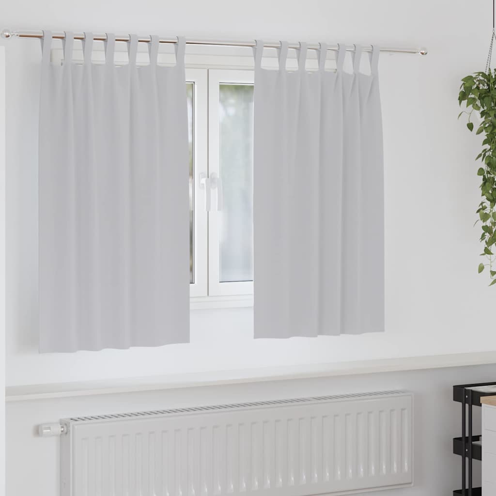 Užuolaidos su užuolaidomis 2 pcs Šviesiai pilka Poliesteris